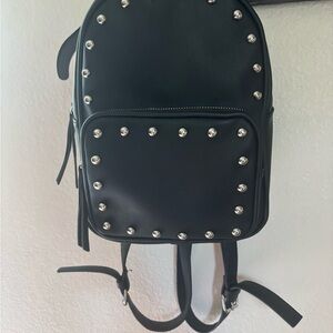 Wild Fable Black Mini Backpack with Silver Studs